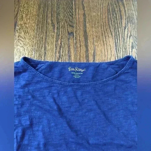 Lilly Pulitzer Women’s S 100% Pima Cotton Boatneck 3/4 Sleeves Navy Blue Dress - Picture 4 of 11